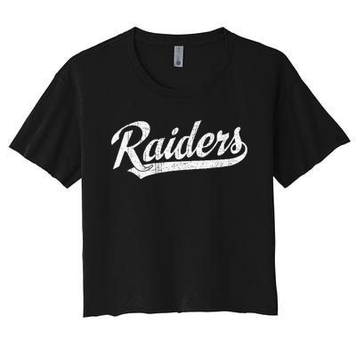 Raiders Vintage Sports Name Women's Crop Top Tee