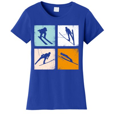 Retro Vintage Ski Jumping Clothes Ski Jump Fans Lovers Gift Women's T-Shirt