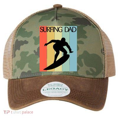 Retro Vintage Surfing Dad Coach Fathers Day Surfing Cool Gift Legacy Tie Dye Trucker Hat