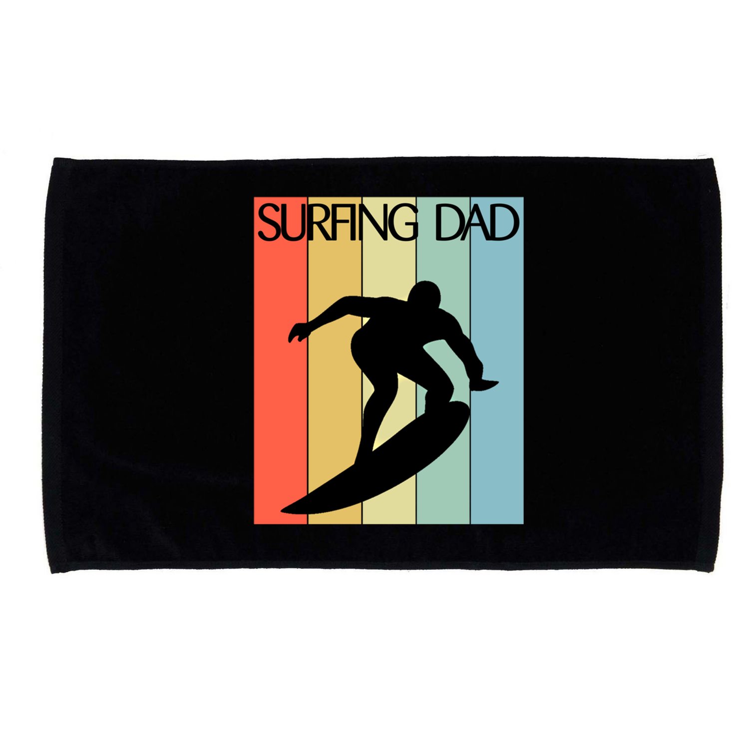 Retro Vintage Surfing Dad Coach Fathers Day Surfing Cool Gift Microfiber Hand Towel