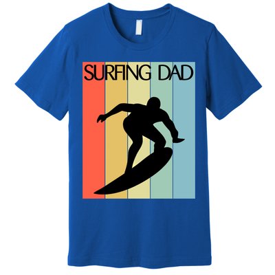 Retro Vintage Surfing Dad Coach Fathers Day Surfing Cool Gift Premium T-Shirt