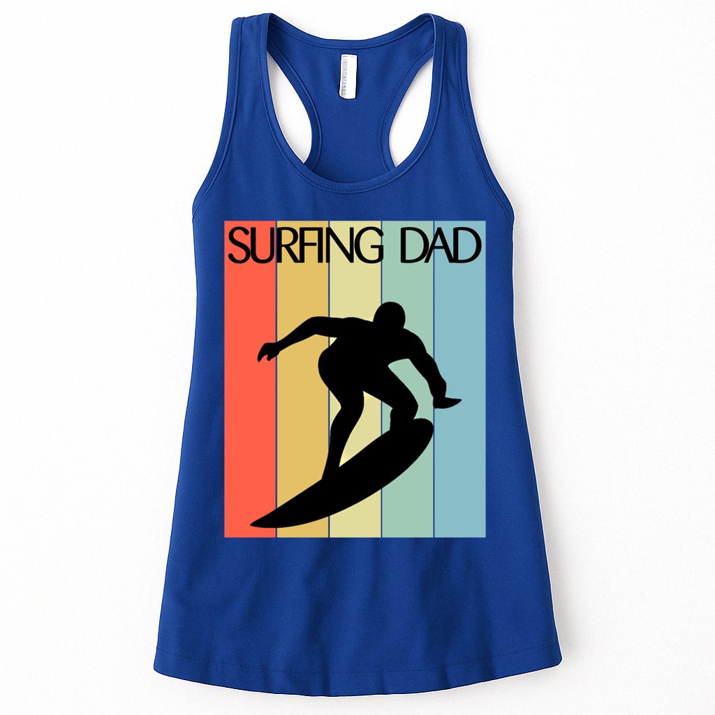 Retro Vintage Surfing Dad Coach Fathers Day Surfing Cool Gift Womens Tank Top