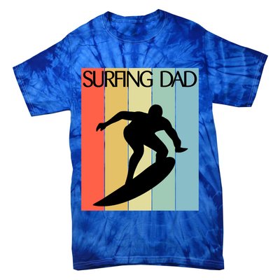 Retro Vintage Surfing Dad Coach Fathers Day Surfing Cool Gift Tie-Dye T-Shirt