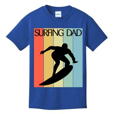 Retro Vintage Surfing Dad Coach Fathers Day Surfing Cool Gift Kids T-Shirt