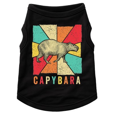 Retro Vintage Style Capybara Design Capybara Doggie Tank