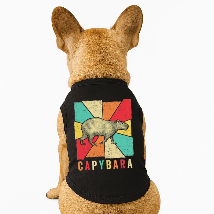Retro Vintage Style Capybara Design Capybara Doggie Tank