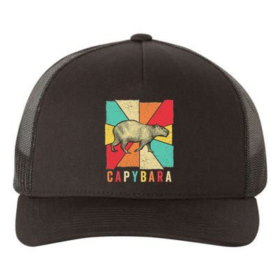 Retro Vintage Style Capybara Design Capybara Yupoong Adult 5-Panel Trucker Hat
