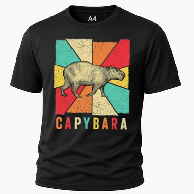 Retro Vintage Style Capybara Design Capybara Performance Shirt