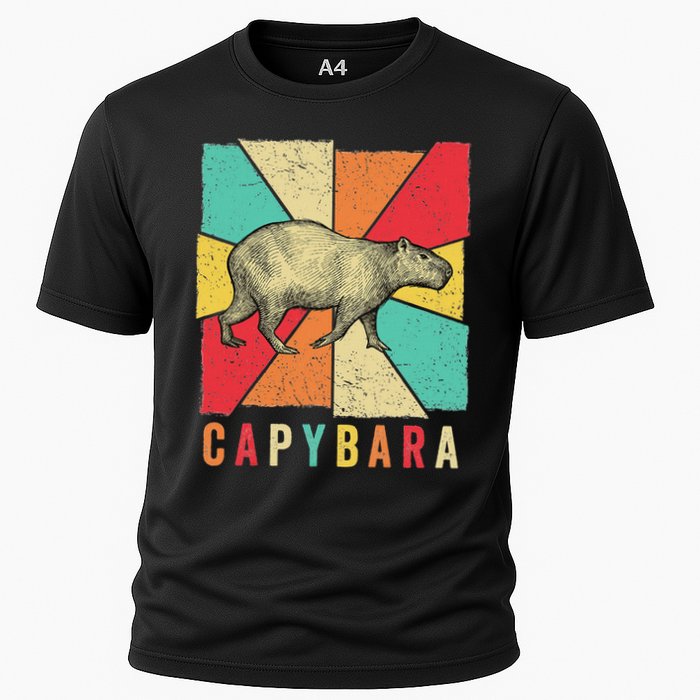 Retro Vintage Style Capybara Design Capybara Performance Shirt