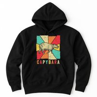 Retro Vintage Style Capybara Design Capybara Hoodie