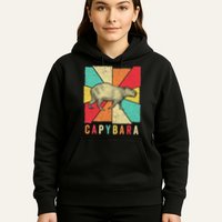 Retro Vintage Style Capybara Design Capybara Hoodie