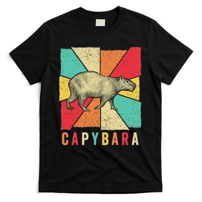 Retro Vintage Style Capybara Design Capybara T-Shirt