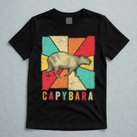 Retro Vintage Style Capybara Design Capybara T-Shirt