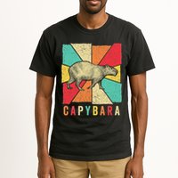 Retro Vintage Style Capybara Design Capybara Tall T-Shirt