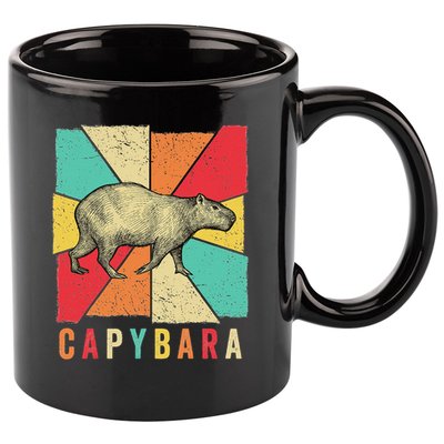 Retro Vintage Style Capybara Design Capybara 11oz C Handle Ceramic Mug