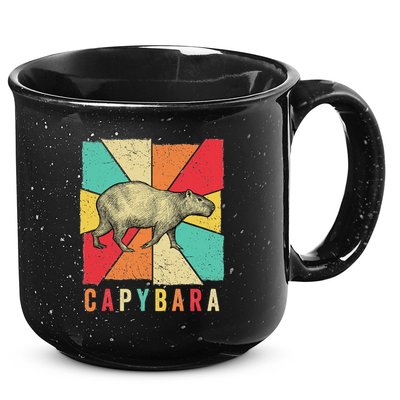 Retro Vintage Style Capybara Design Capybara 15oz Campfire Ceramic Mug