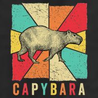 Retro Vintage Style Capybara Design Capybara Beanie