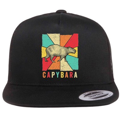 Retro Vintage Style Capybara Design Capybara Flatbill Hat