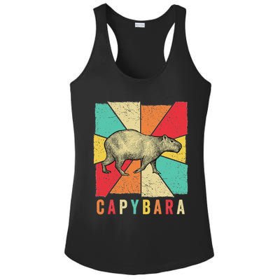 Retro Vintage Style Capybara Design Capybara Ladies PosiCharge Competitor Racerback Tank