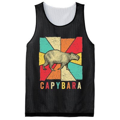 Retro Vintage Style Capybara Design Capybara Mesh Reversible Basketball Jersey Tank