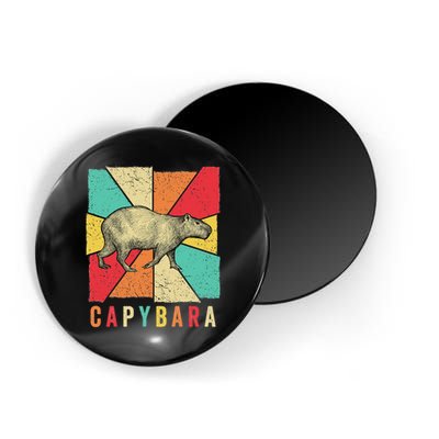 Retro Vintage Style Capybara Design Capybara Magnet
