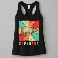 Retro Vintage Style Capybara Design Capybara Womens Tank Top
