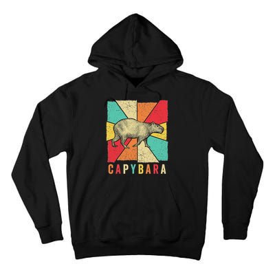 Retro Vintage Style Capybara Design Capybara Tall Hoodie