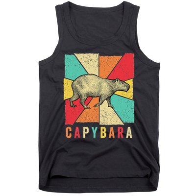 Retro Vintage Style Capybara Design Capybara Tank Top