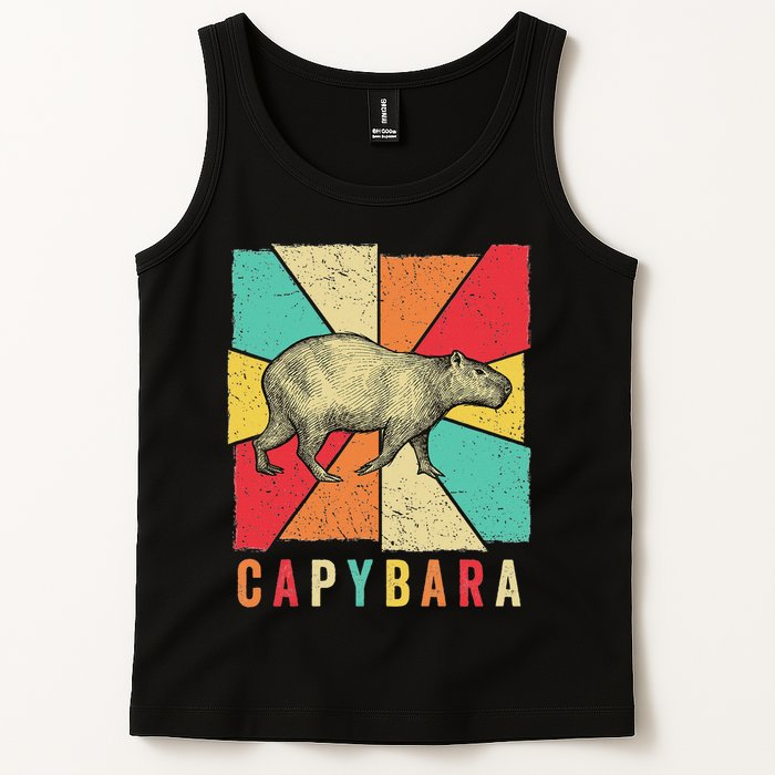 Retro Vintage Style Capybara Design Capybara Tank Top