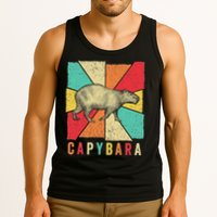 Retro Vintage Style Capybara Design Capybara Tank Top