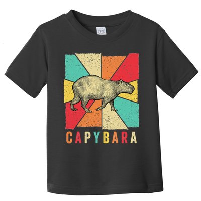 Retro Vintage Style Capybara Design Capybara Toddler T-Shirt