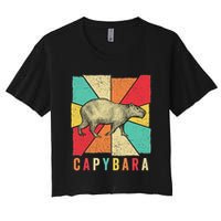 Retro Vintage Style Capybara Design Capybara Crop Top