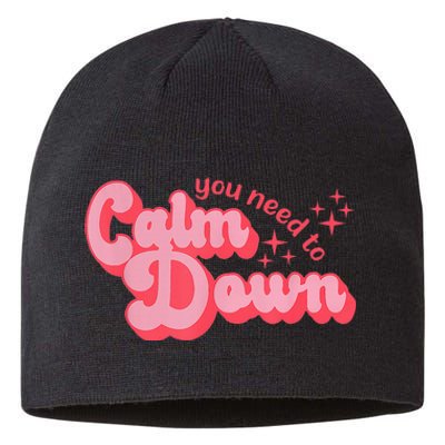 Retro Vintage Style Calm Down Sustainable Beanie