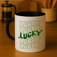 Retro Vintage St Patricks Day Lucky Mug