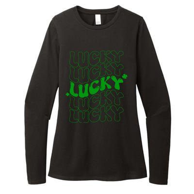 Retro Vintage St Patricks Day Lucky Womens CVC Long Sleeve Shirt