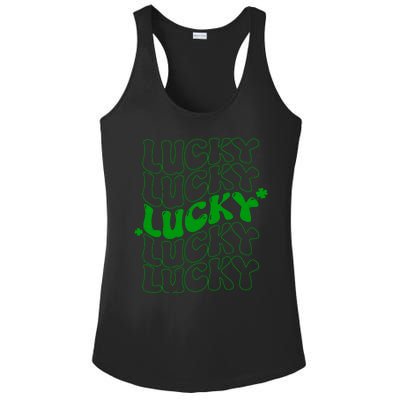 Retro Vintage St Patricks Day Lucky Ladies PosiCharge Competitor Racerback Tank