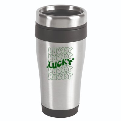 Retro Vintage St Patricks Day Lucky 16oz Travel Tumbler