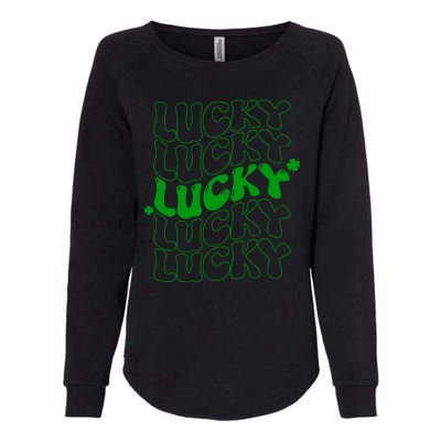 Retro Vintage St Patricks Day Lucky Womens California Wash Sweatshirt