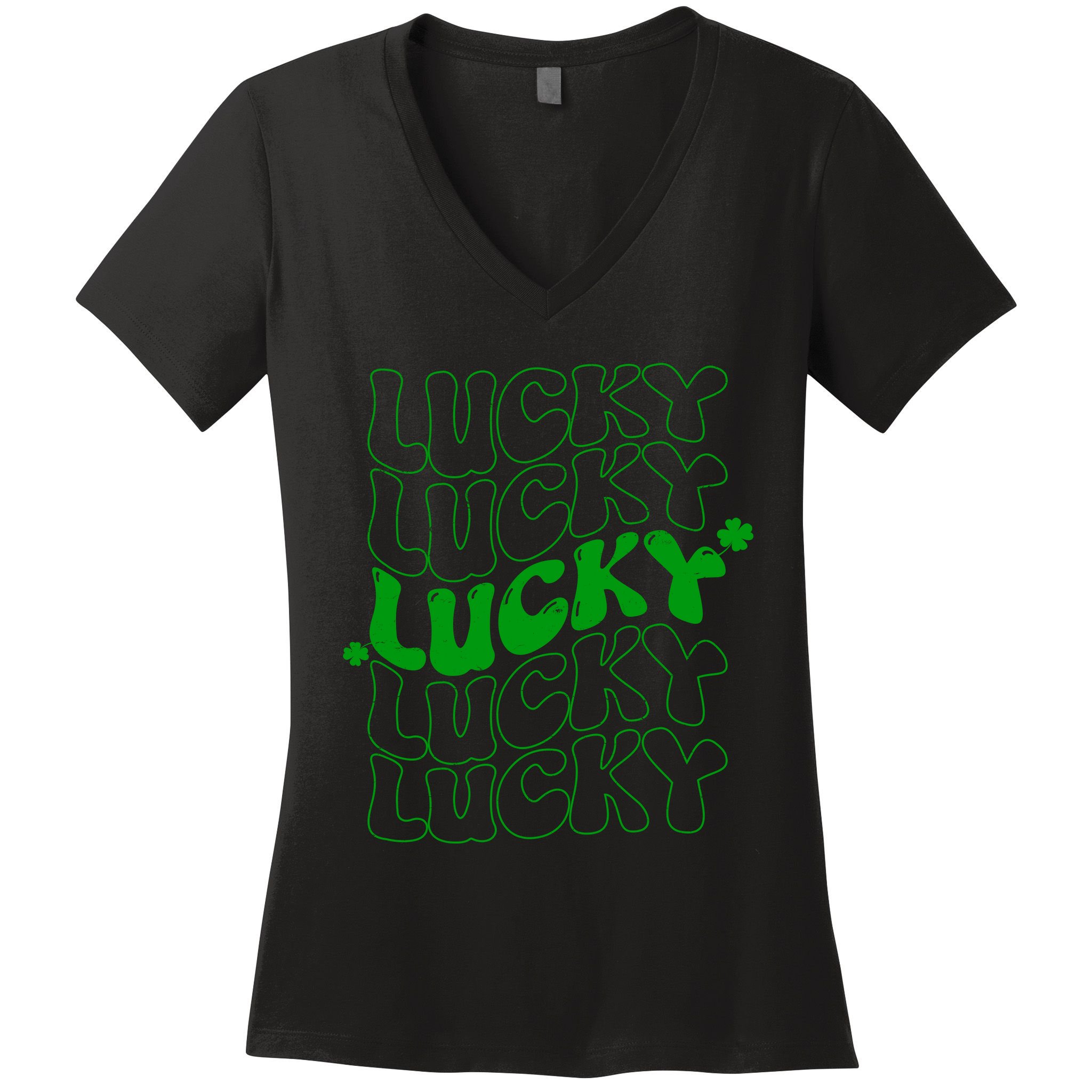 Retro Vintage St Patricks Day Lucky Women's V-Neck T-Shirt