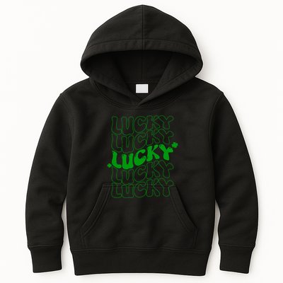 Retro Vintage St Patricks Day Lucky Kids Hoodie