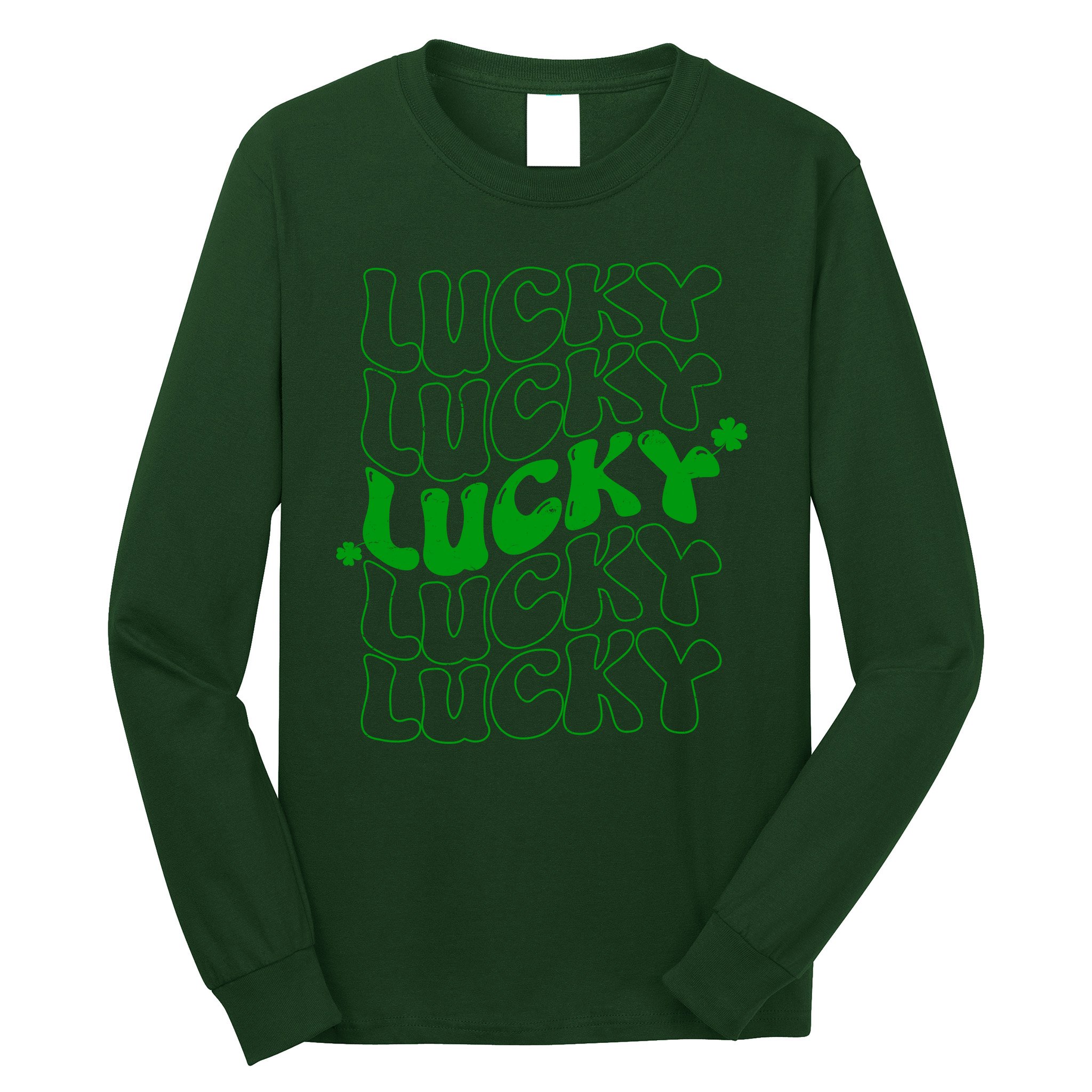 Retro Vintage St Patricks Day Lucky Long Sleeve Shirt