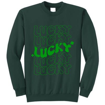 Retro Vintage St Patricks Day Lucky Tall Sweatshirt