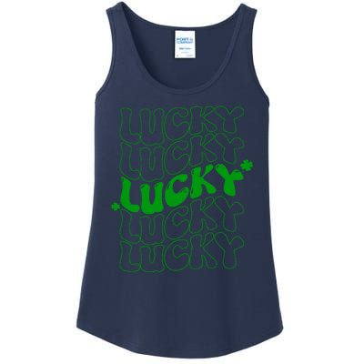 Retro Vintage St Patricks Day Lucky Ladies Essential Tank