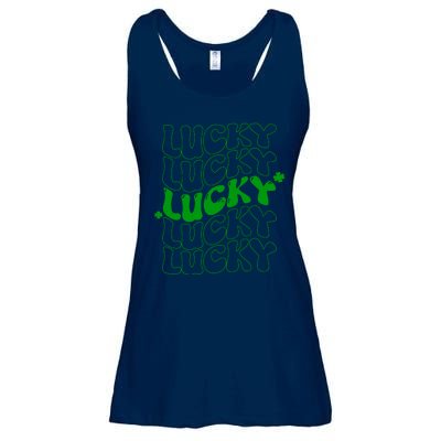 Retro Vintage St Patricks Day Lucky Ladies Essential Flowy Tank