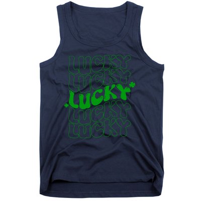 Retro Vintage St Patricks Day Lucky Tank Top