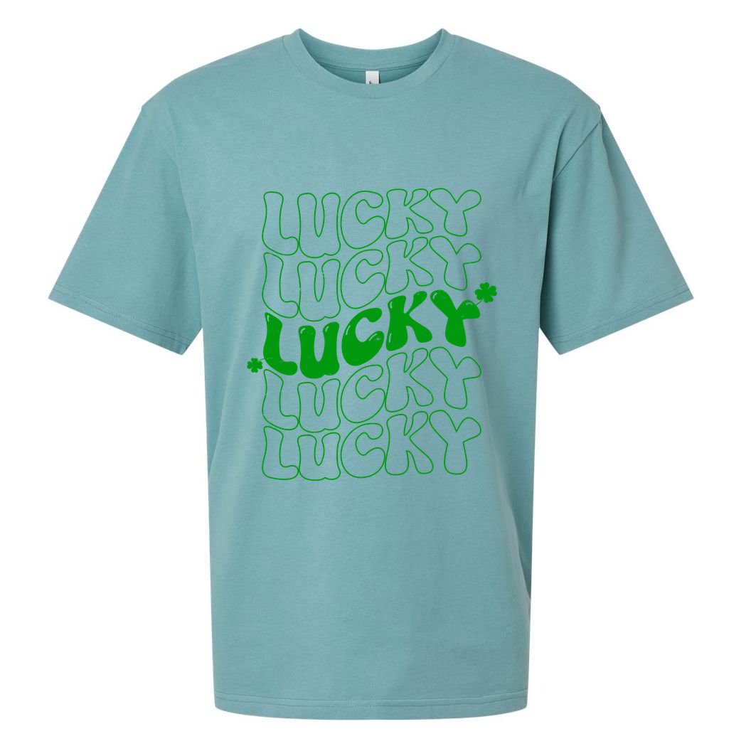 Retro Vintage St Patricks Day Lucky Sueded Cloud Jersey T-Shirt