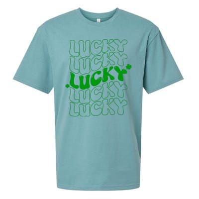 Retro Vintage St Patricks Day Lucky Sueded Cloud Jersey T-Shirt