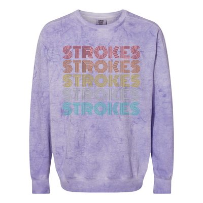 Retro Vintage Strokes Colorblast Crewneck Sweatshirt