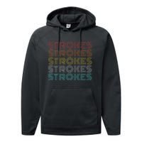 Retro Vintage Strokes Performance Fleece Hoodie