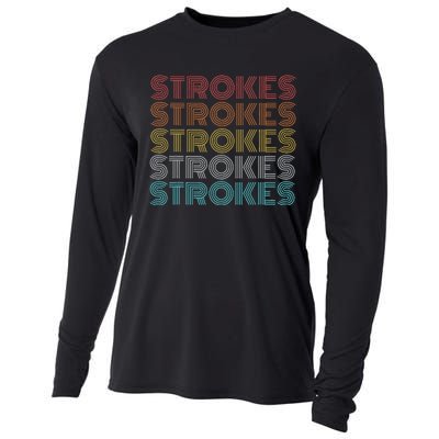 Retro Vintage Strokes Cooling Performance Long Sleeve Crew